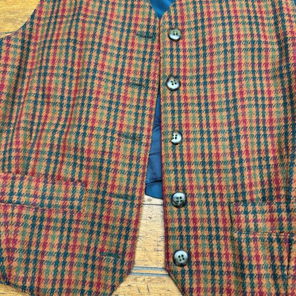 GAP vest colorful multicolored plaid striped - Picture 7 of 7